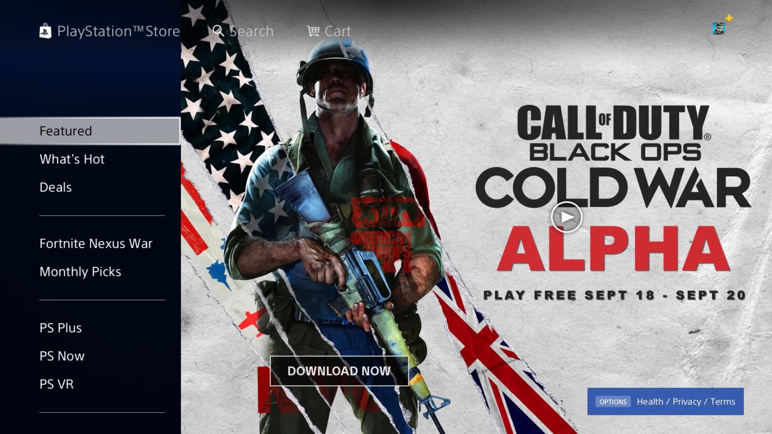 black ops cold war ps4 download code