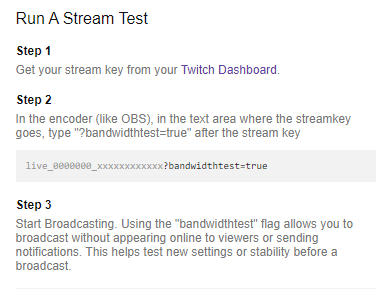 how to run a test stream on streamlabs obs