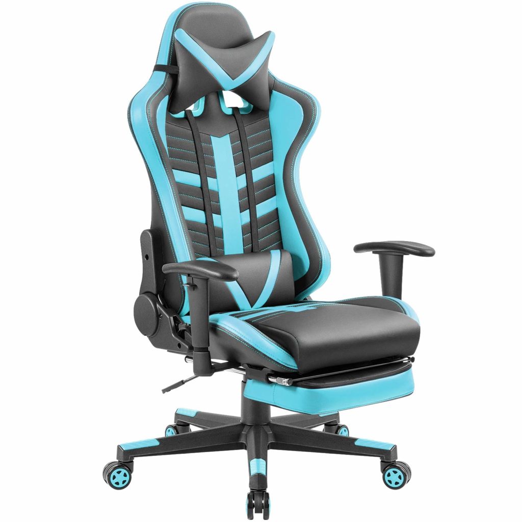 gaming chair with leg rest