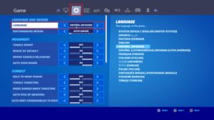 Fortnite Language 3