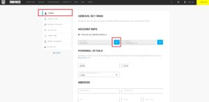epic games fortnite account name change