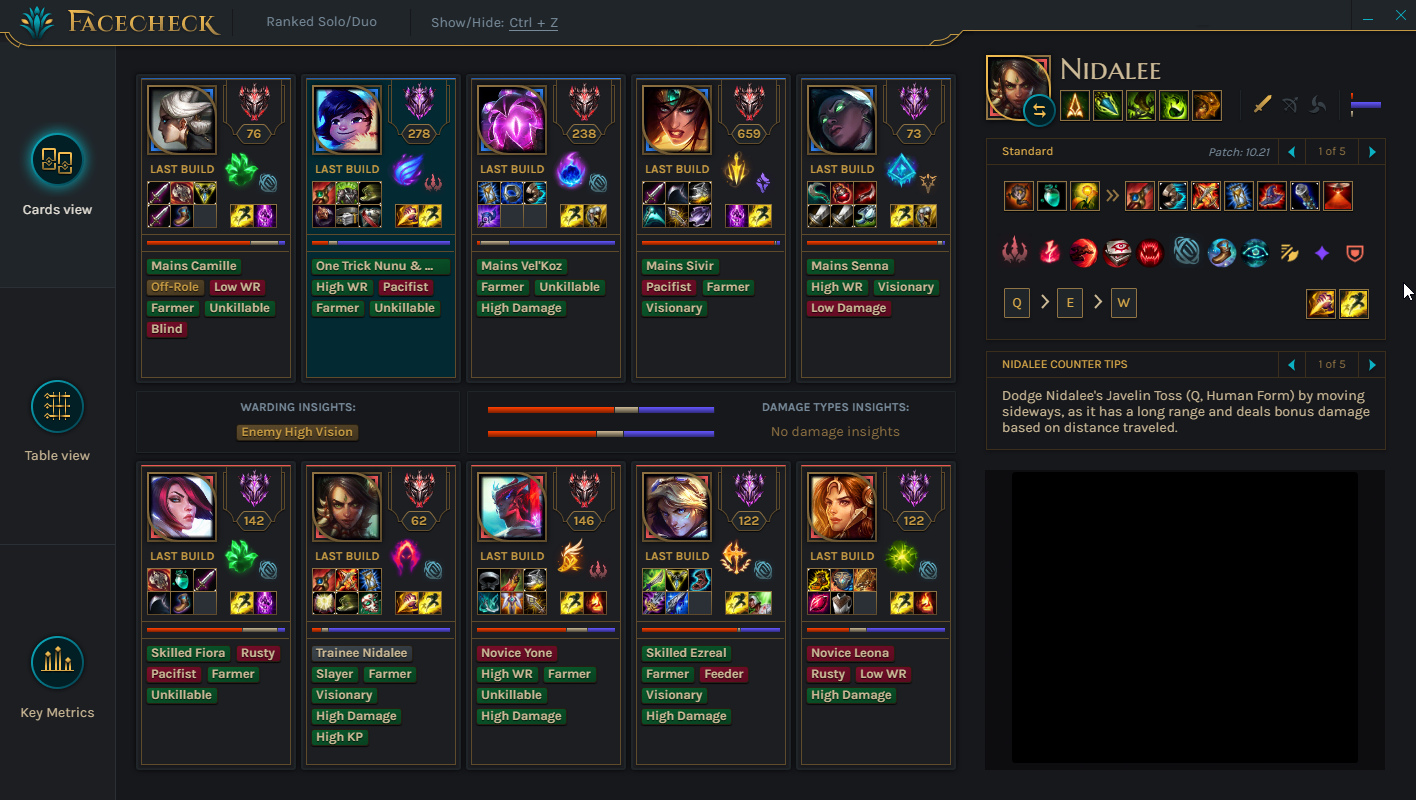 Facecheck helps you stay informed and improve your League of Legends