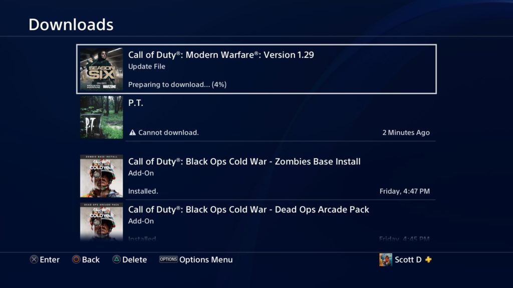 ps4 cannot update file