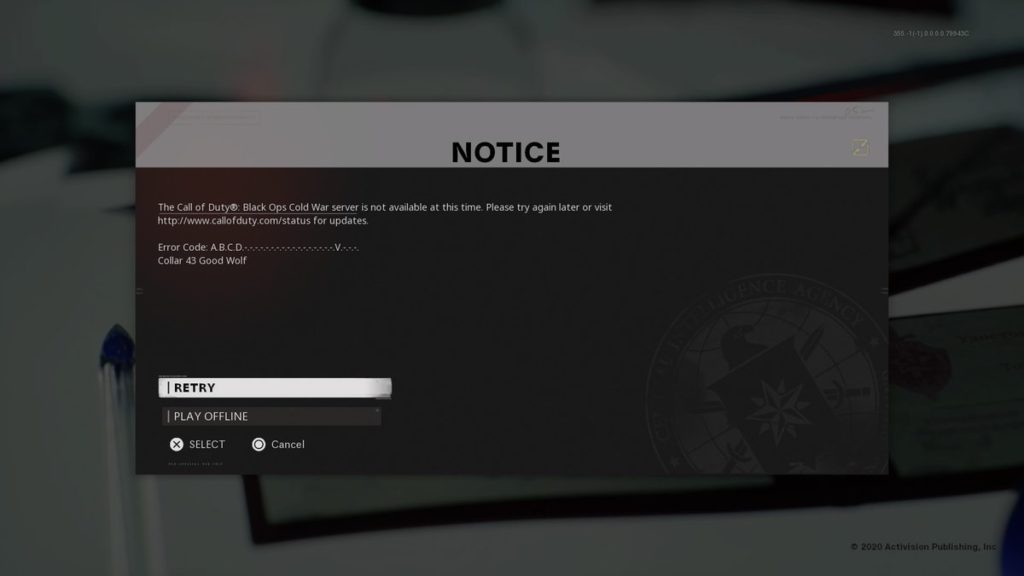 cod ww2 online error code