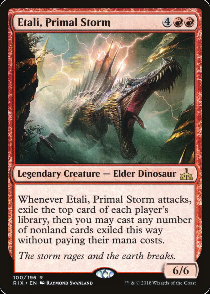 cards magic dinosaur gathering primal storm etali mtg esports