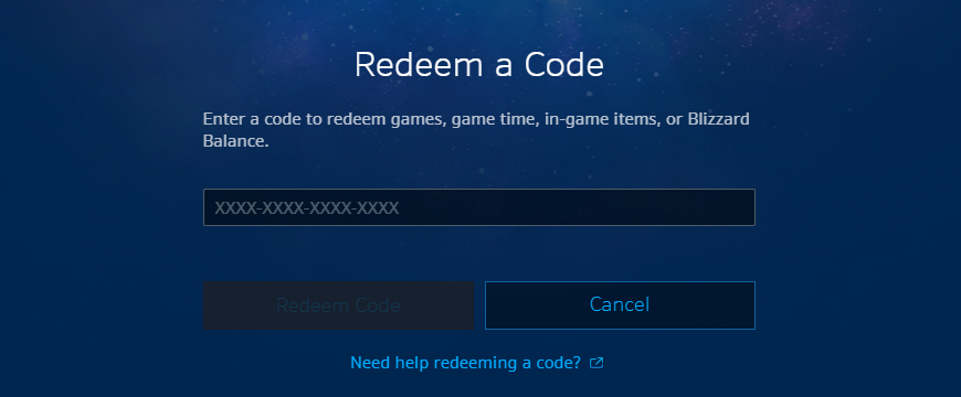 redeeming overwatch code