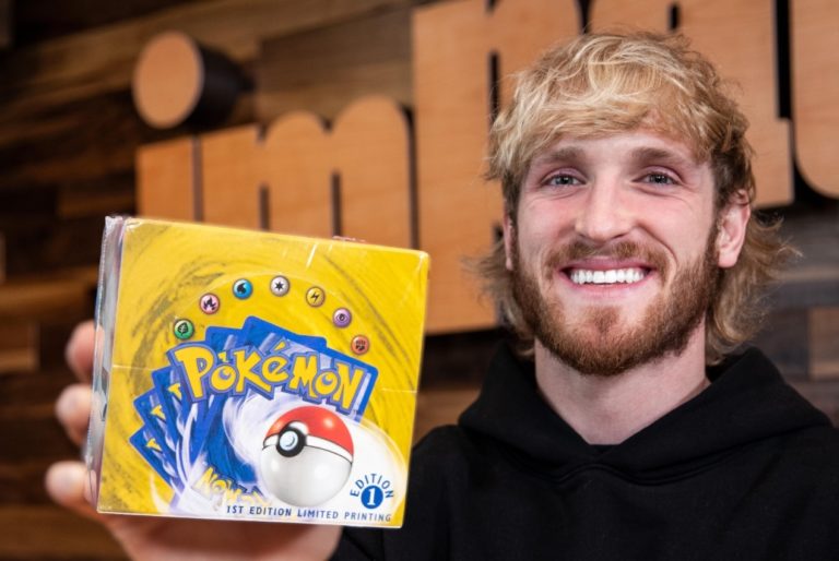 Logan Paul takes 2 Charizards from the first set of $ 1 million Base Set Pokémon TCG opening