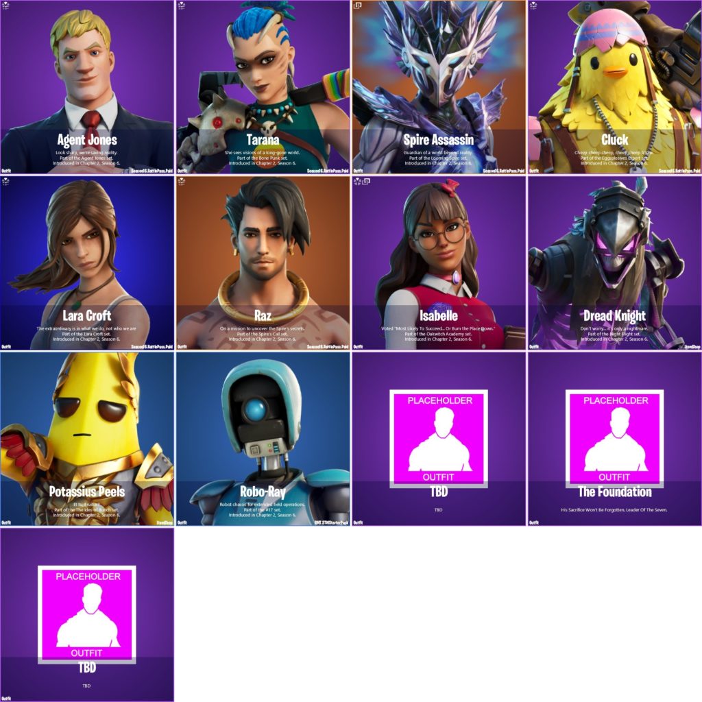 Here are all Fortnite Chapter 2 Season 6's leaked skins - Dot Esports