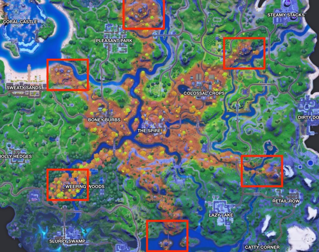 Where Are The Bosses In Fortnite Chapter 2 Season 6 Where To Find All The Bosses In Fortnite Chapter 2 Season 6 Dot Esports