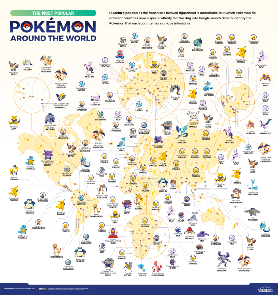 New Analysis Reveals Most Popular Pok mon In Every Country Dot Esports