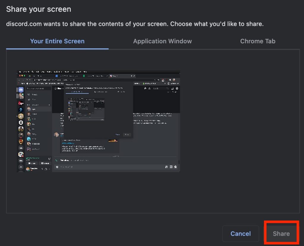 screen share discord for mac
