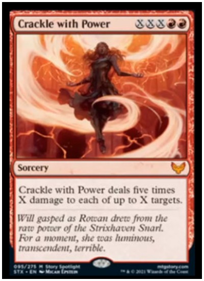 Mtg Strixhaven S Crackle With Power Can Deal A Ton Of Damage Dot Esports