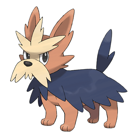 Gráfico de cachorro Pokémon tipo elétrico laranja e roxo · Creative Fabrica