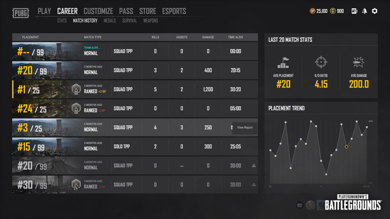 Pubg stats match фото 1