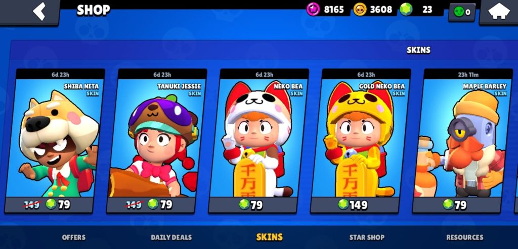 Brawl Stars Offers Free Coins And Sales On Golden Week Dot Esports - what are all the brawl stars skins and cost 2021