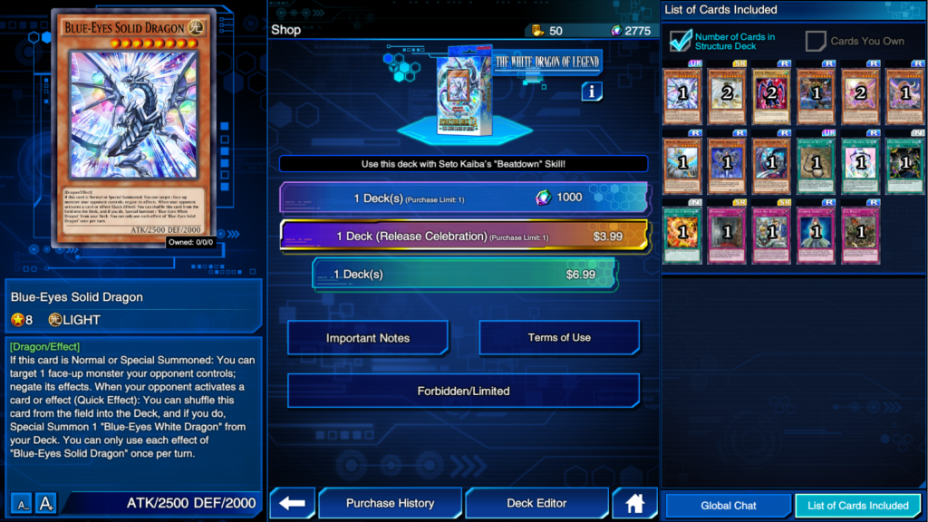 Zelle Ente Backen Blue Eyes Solid Dragon Deck Duel Links Atomar Bad Gepäck 