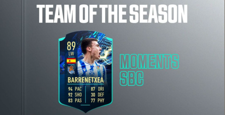 How to complete TOTS Moments Barrenetxea SBC in FIFA 21 ...