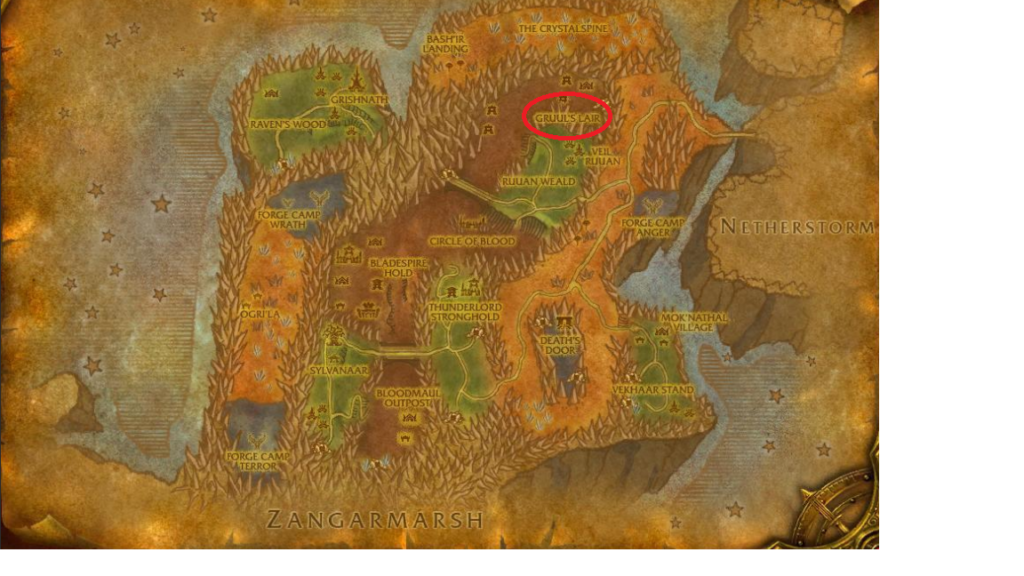 wow raid locations map