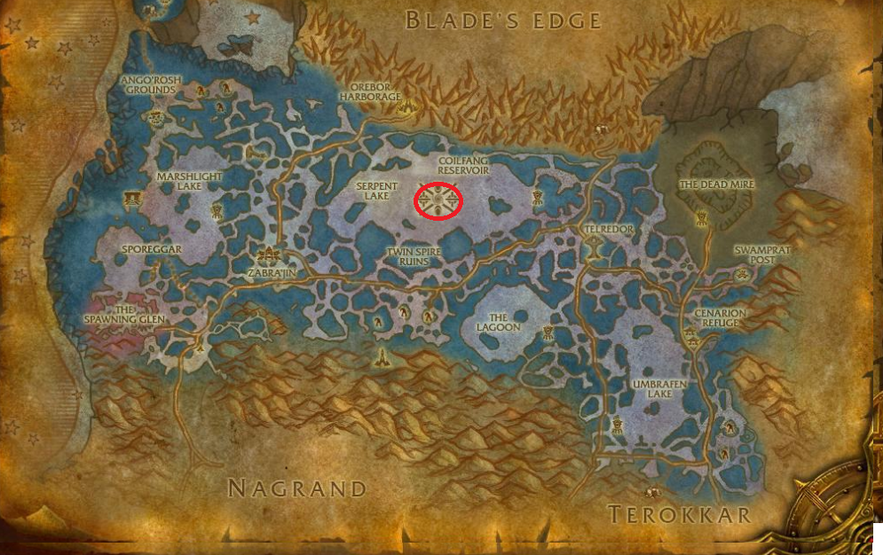 wow raid location map