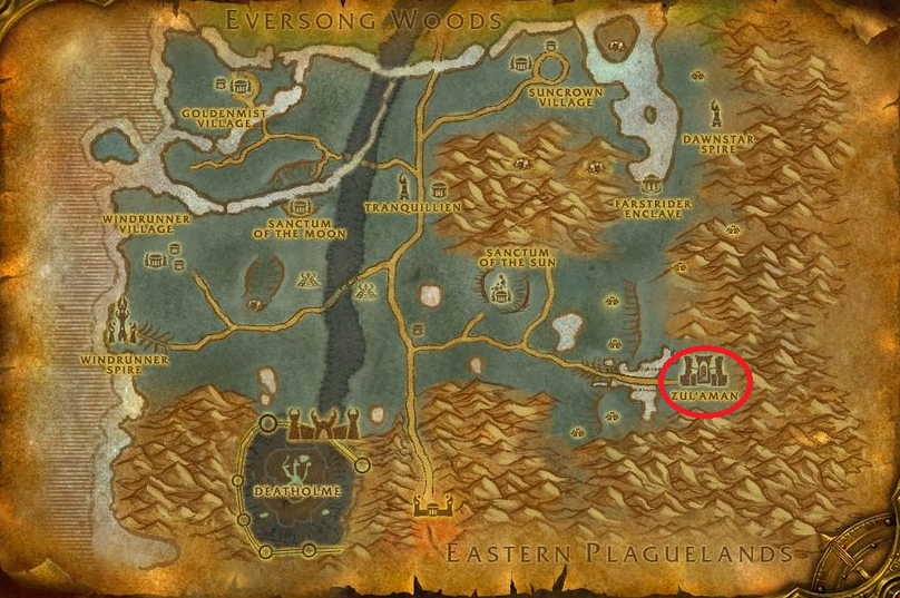 wow raid locations map