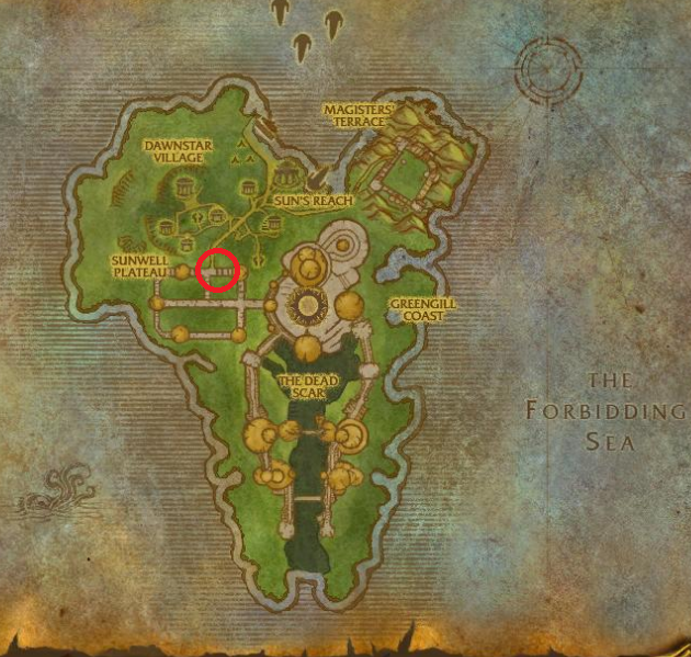 wow raid location map