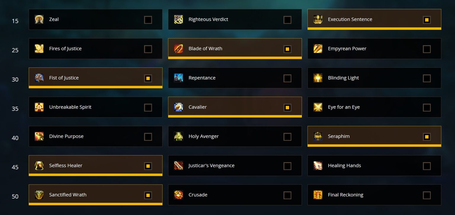 The best Retribution Paladin talents and build in WoW Shadowlands