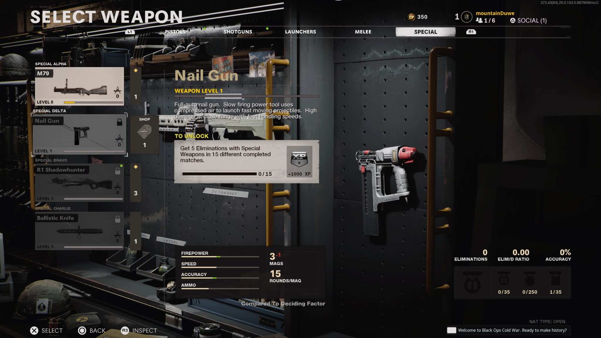 How to unlock the Nail Gun in Call of Duty Black Ops Cold War and