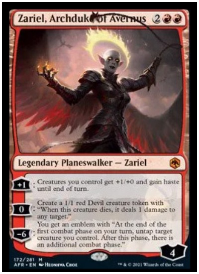 Afr Planeswalker Zariel Brings Devil One Shot Pings Back To Mtg Standard Dot Esports