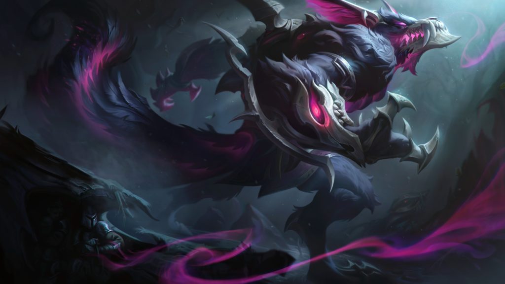 Coven skins for Ashe, Evelynn, Ahri, Malphite, Warwick, Cassiopeia