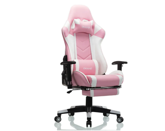 pink fluffy gaming chair