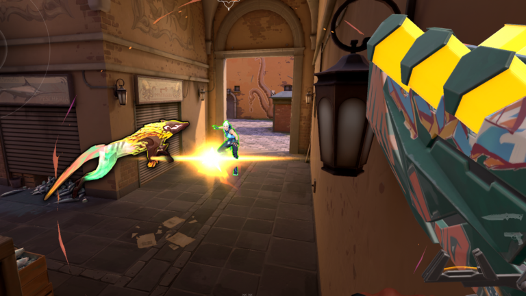 VALORANT player's Raze rocket gets blocked by a flying Skye tiger | Dot