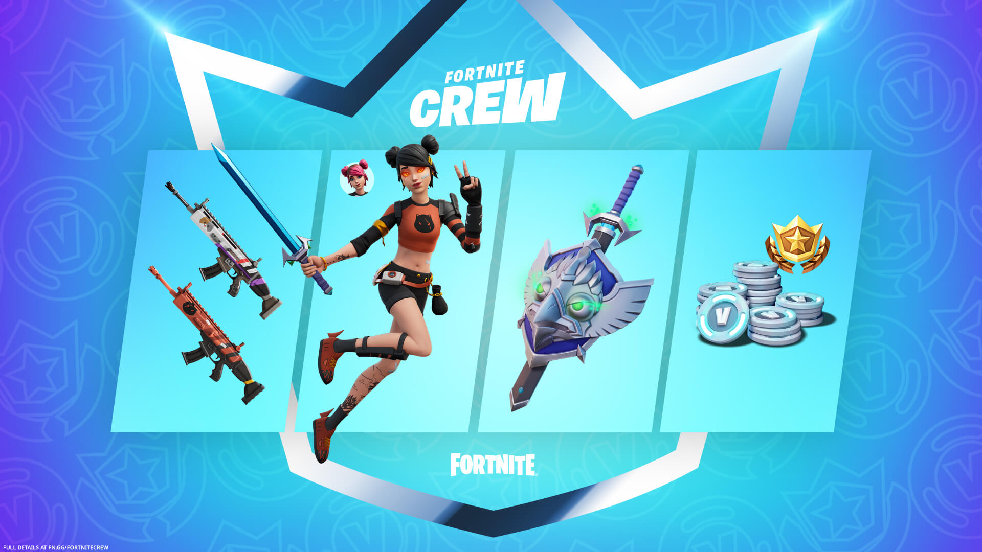 August's Fortnite Crew bundle features community-created Summer Skye skin  and a bunch more - Dot Esports