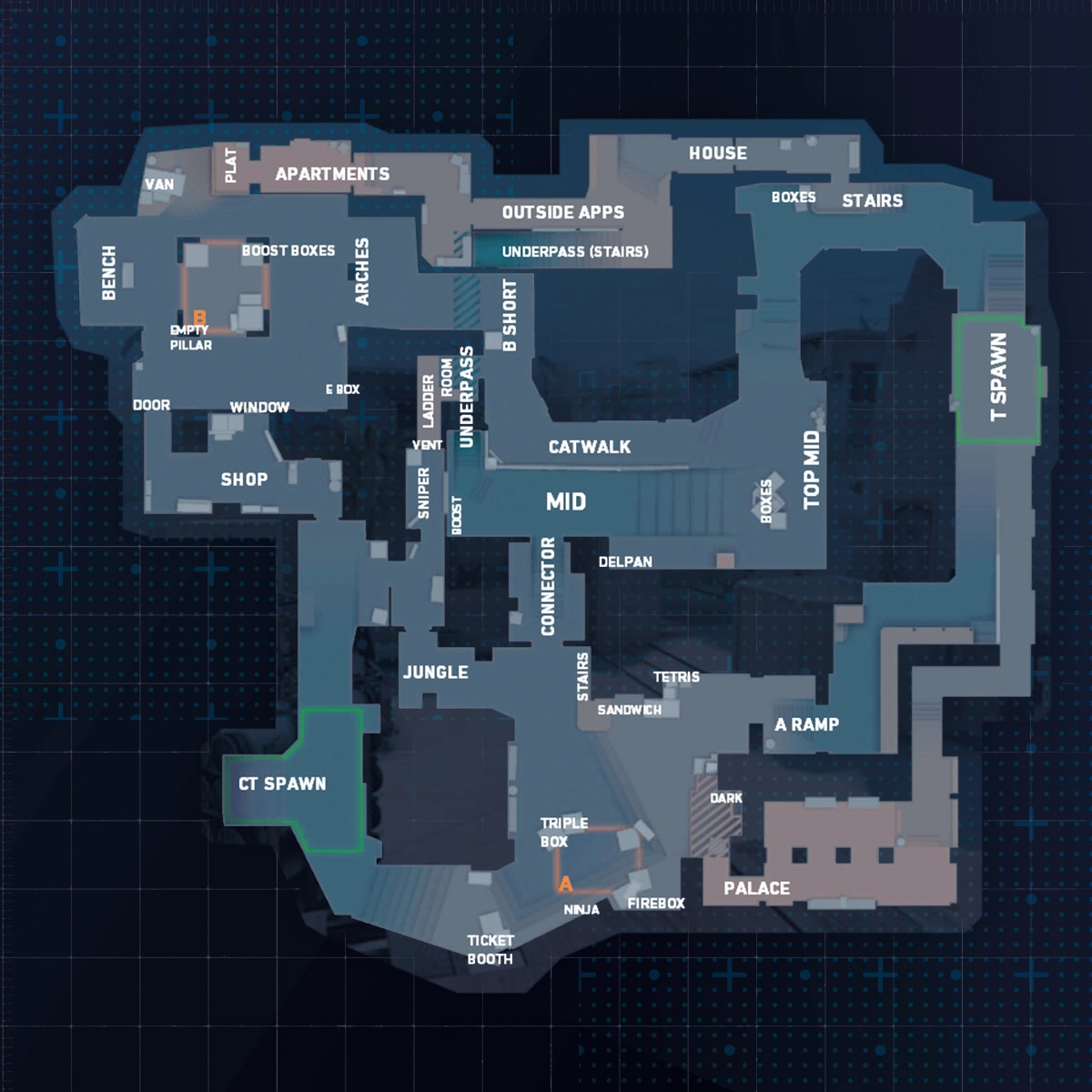 All Mirage Map Callouts in CS:GO - Dot Esports