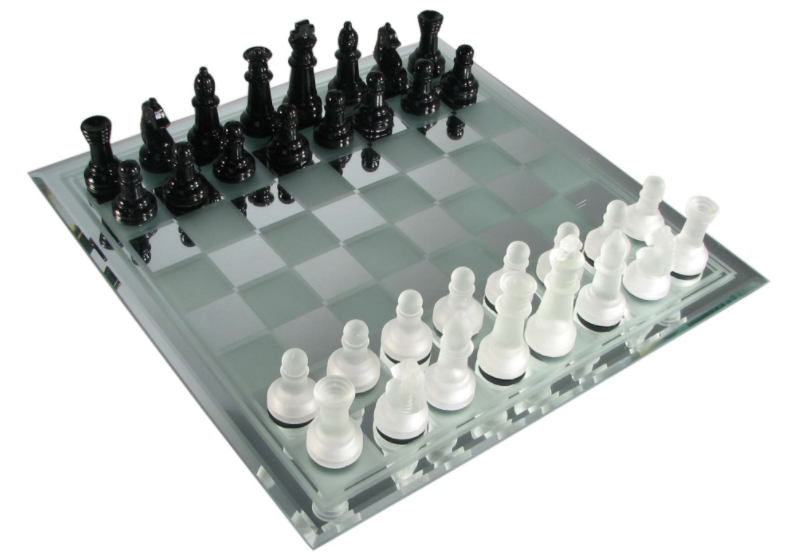 show original title Details about   32 Chess Pieces of Glass Design Chess Game Made of Real Glass Complete Set M E8Q1 
