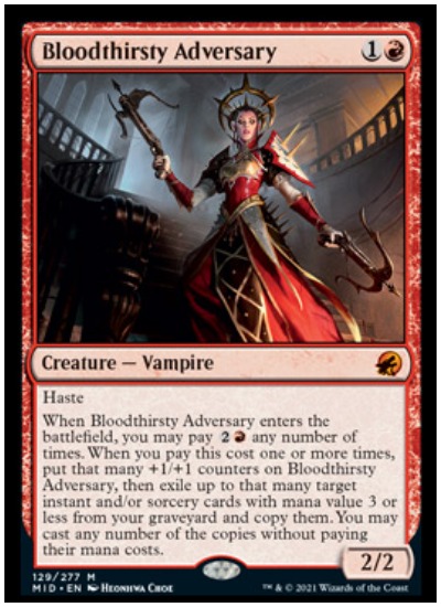 MTG Bloodthirsty Adversary competes for 2-drop slot in Mono-Red Aggro ...