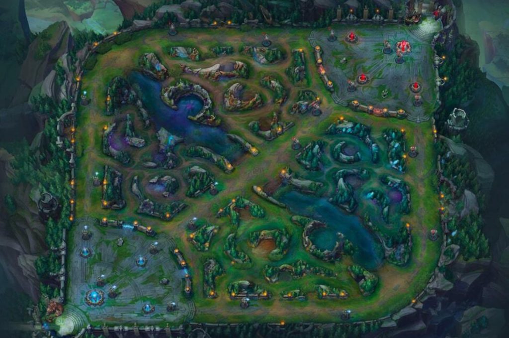 Hither Is Alwaysy Map Always Discharged In League In Legends Game News 24   SummonersRift Topdown 1024x679 