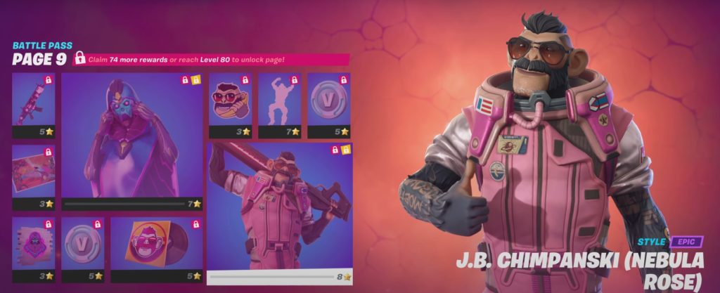 Everything included in the Fortnite Chapter 2, season 8 battle pass