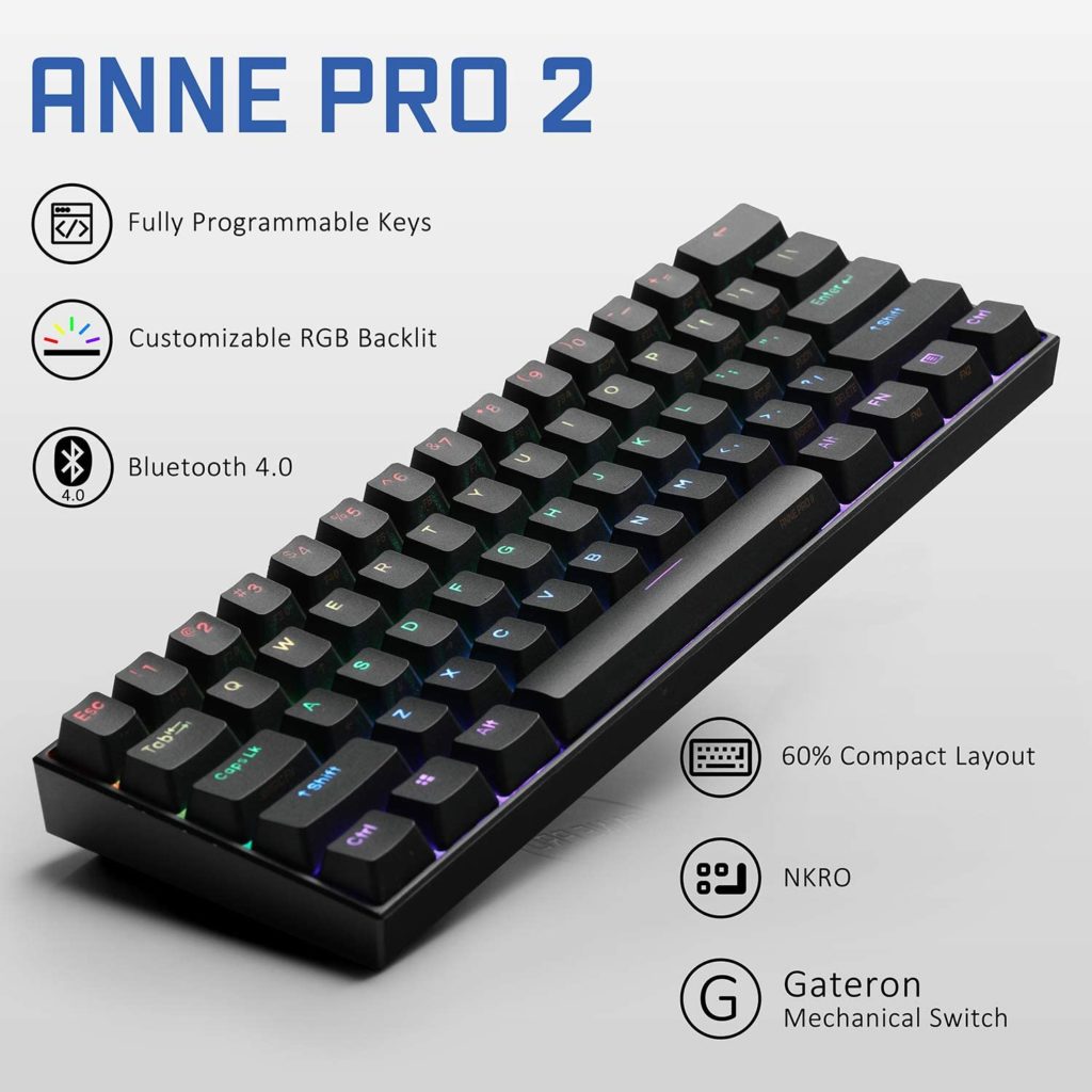 Anne Pro 2, wired and wireless gaming keyboard