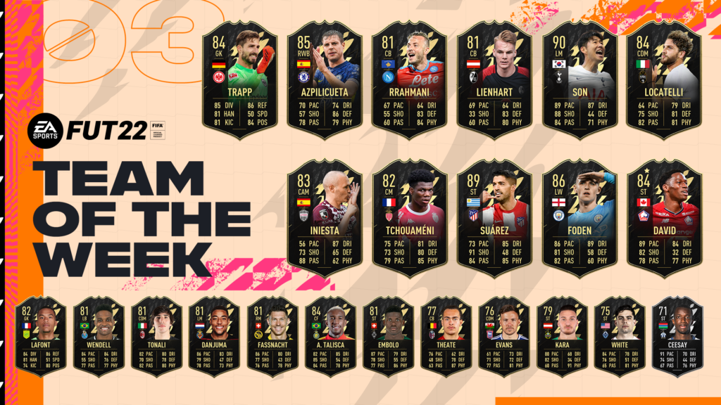 Ea Unveils Totw 3 In Fifa 22 Ultimate Team Dot Esports