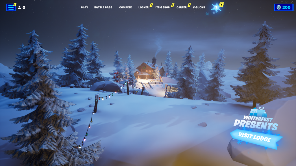 Fortnite distribui presentes de Natal no chalé invernal; veja como