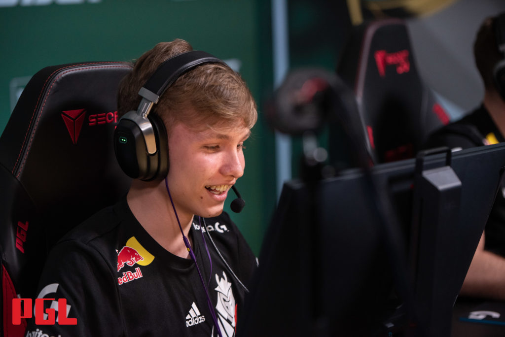 m0NESY playing for G2 at PGL Antwerp Major 2022.