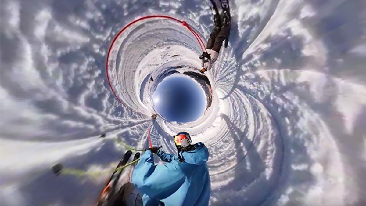 360-degree skiing photo