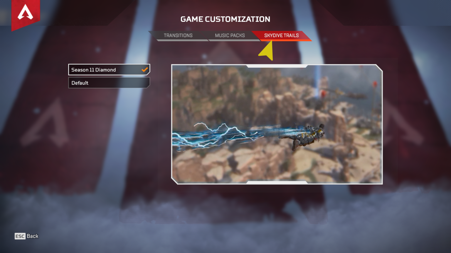 How To Equip A Dive Trail In Apex Legends Dot Esports