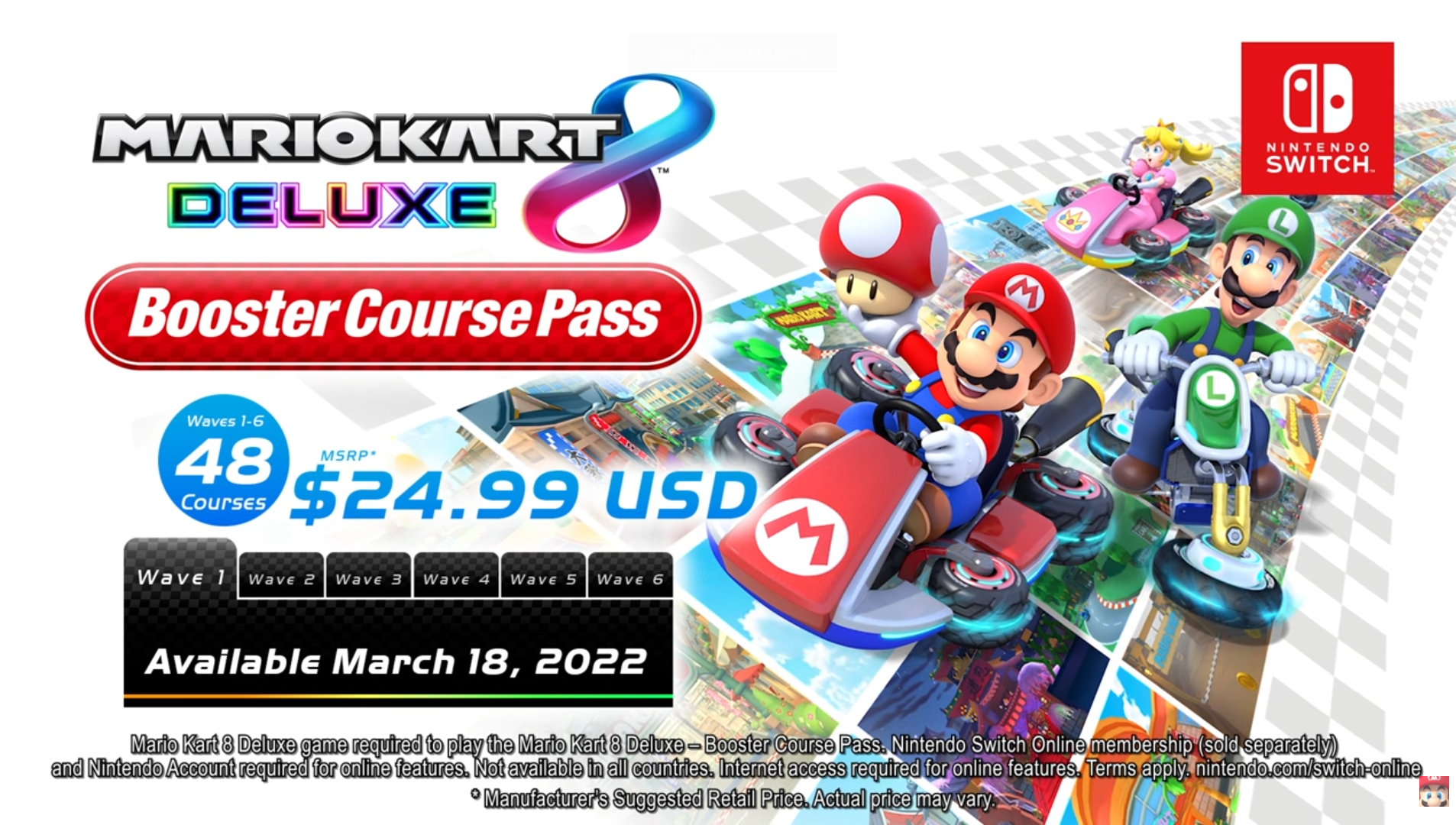 Paid DLC for Mario Kart 8: Deluxe featuring returning courses revealed in  Nintendo Direct - Dot Esports
