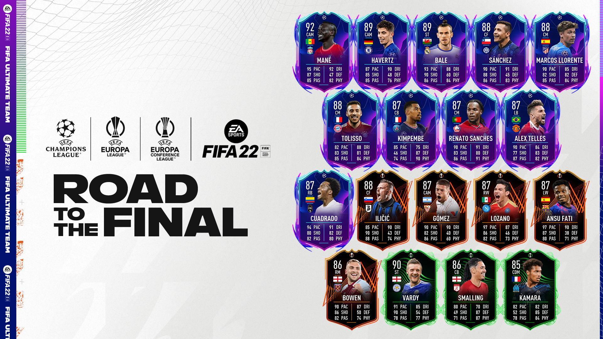 Fifa 22 ultimate. ФИФА 22 ультимейт тим. Road to the Final FIFA 22. Путь к финалу ФИФА 22. FIFA 23 Ultimate Team карточки.
