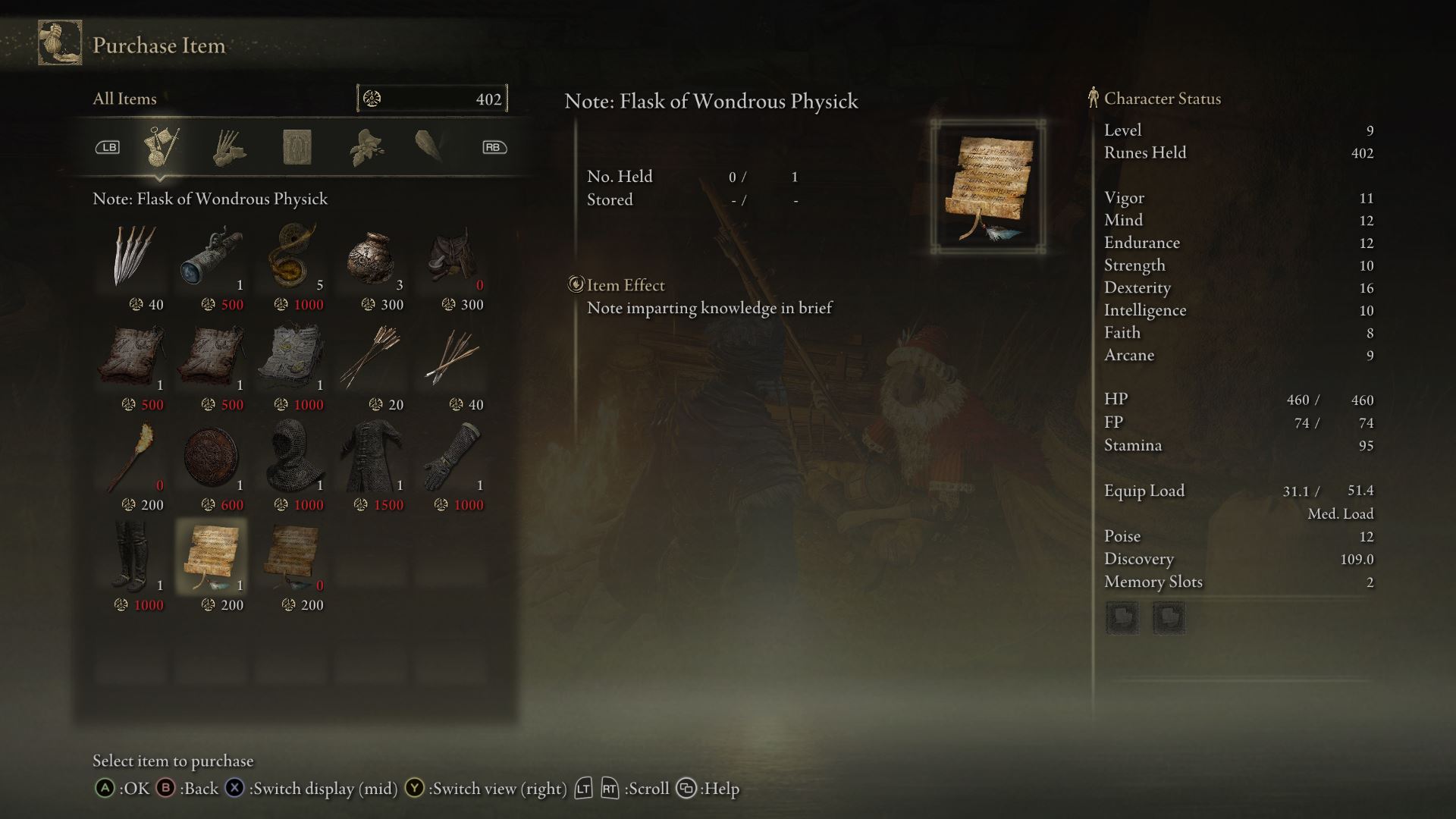 What items should you buy from Kalé at the Church of Elleh in Elden