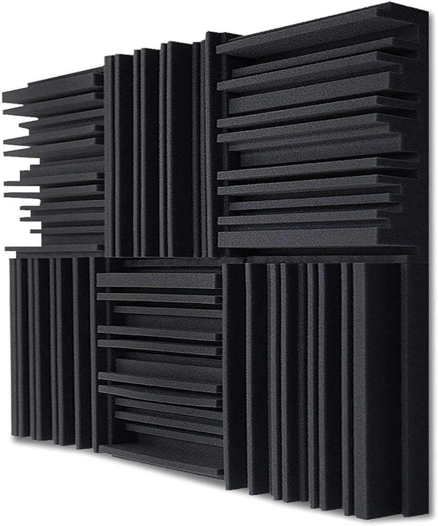 14.2 x 12.3 x 0.5 Inches 12 Pack Self-adhesive Sound Absorbing Panel TroyStudio Hexagon Acoustic Panel Black 