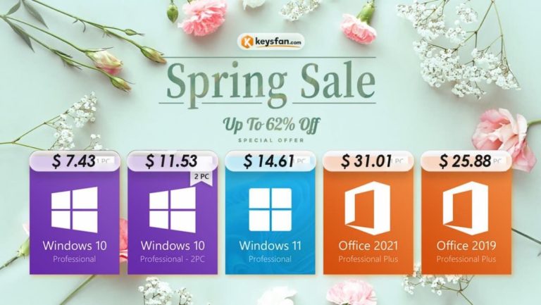 Keysfan предлагает лучшие предложения на Microsoft Office и ОС Windows во время весенней распродажи