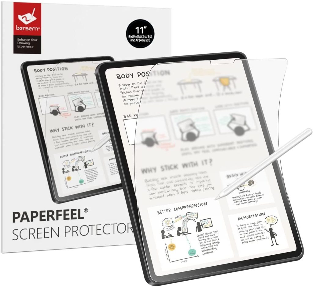 BERSEM Paperfeel Screen protector for iPad Air 5th / 4th Generation