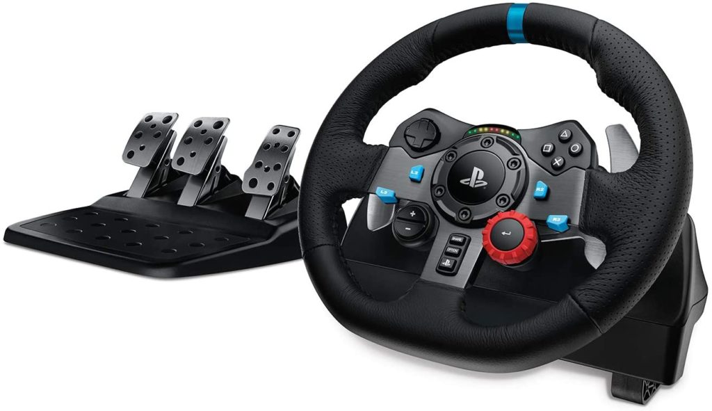 Logitech G Dual-Motor Feedback Driving Force G29 Gaming Racing Wheel with Responsive Pedals